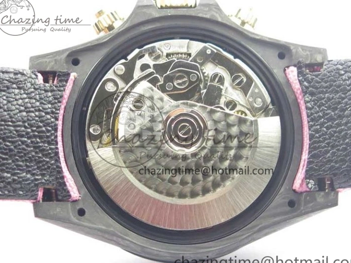 MiroTime 0326 Daytona DIW Carbon V2 WWF Best Edition Black Pink Dial On Pink Nylon Strap A Reliable 3113